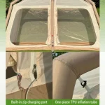Tobys Inflatable-04 Camping Tent with Pump 4-6 Person Glamping Tents Luxury Cabin Tent with Mesh Windows Doors - Image 3