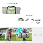 Toby's New 4-6 person double layer outdoor camping tent, A bedroom and a living room, family cabin (Green) - Image 6