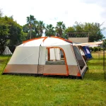 Toby's New 4-6 person double layer outdoor camping tent, A bedrooms and a living room, family cabin (Khaki) - Image 4