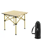 Tobys Portable Camping Table Lightweight Folding Camping Table with Carry Bag Ultralight Outdoor Folding Table Picnic Hiking Fishing Beach Khaki