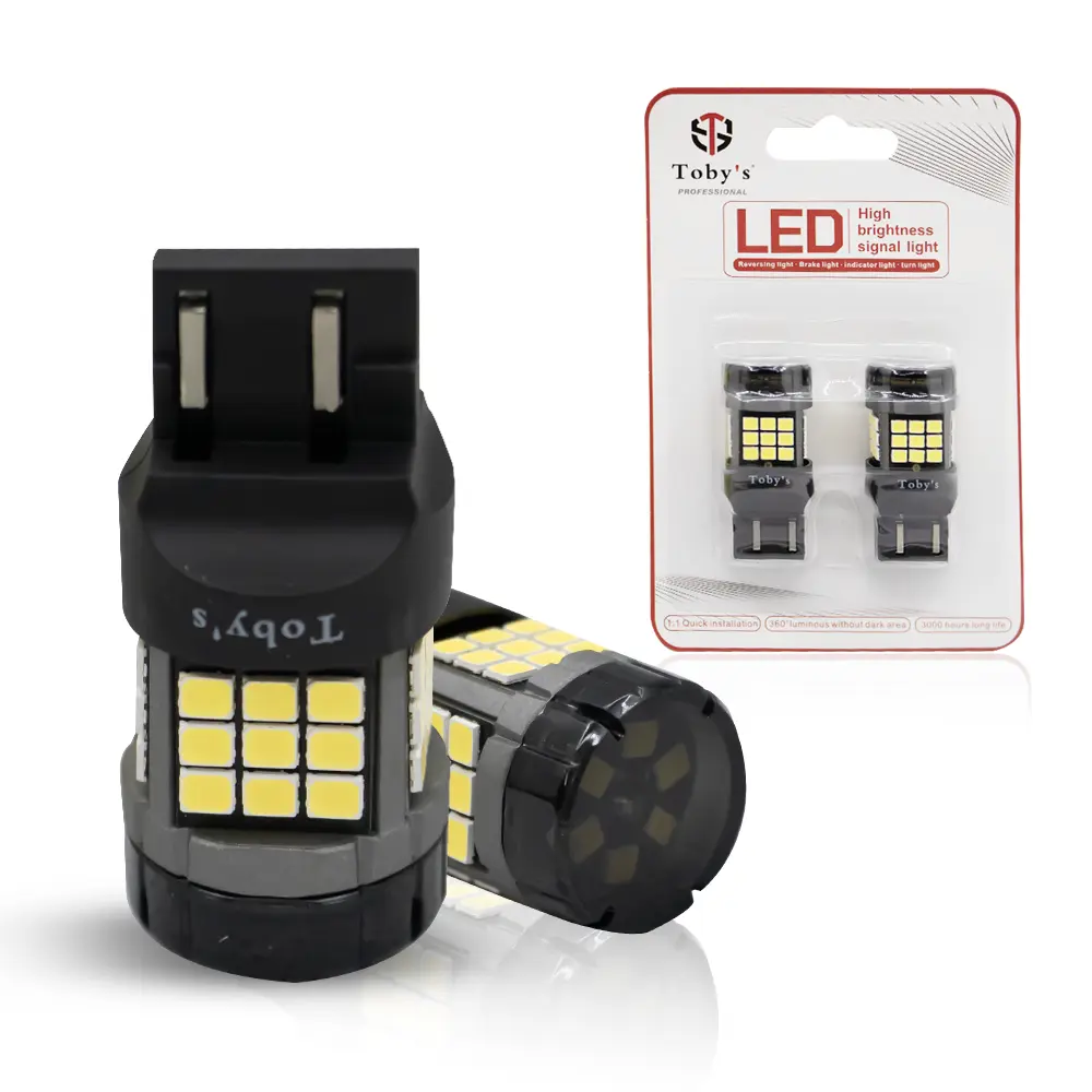 1-27.webp Tobys Super Bright Power T20 7443 42SMD LED Bulbs with 2835 Chip replacement for Back Up Reverse Brake Lights (White) - Image 1