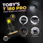 Toby's T180 Pro 9006 2 Pieces 360W Original Tested LED Headlight Bulb Assembly 36000 Lumens 180W/Piece Xtreme Bright With Color Temperature 6500K - Image 6