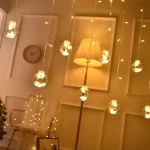 10 Wishing Balls Curtain With 8 Lighting Modes Operated for Window Wall Home Decoration 1.32 m Yellow Steady Ball Festival Lights - Image 8