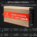 1000W Car Power Inverter 12V to 220V Ac Power Converter, LED Display, Modified Sine Wave Inverter For Laptop, Tablet, Solar System, Camping - Image 2