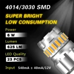 Amber Bulbs For Reverse Lights 1156 23smd, Brake, Signal, Parking Lights, Super-Bright and High Lumen output 625Lm - Image 2