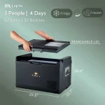 Toby's TR-37 Electric Cooler Portable Refrigerator Freezer Compact Fridge freezer Electric Cooler for Car RV Vehicle Boat Home Use Travel Camping Truck Party Picnic Outdoor (37 Liter) - Image 3