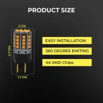 Tobys Super Bright Low Power 7443 44SMD LED Bulbs with 3030 Chip replacement for Back Up Reverse Brake Lights (Yellow) - Image 7