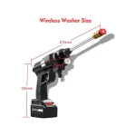 Electric High Pressure Cleaner Machine, 24V Cordless Portable Washer, 200W 30 Bar Lithium Handheld Car Cleaning Device With Foam Generator Nozzle Water Pump, ASB + PC Material, Black - Image 6