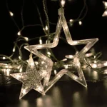 Star Curtain Lights for Bedroom 12 Stars 138 LED Window Lights with 8 Lighting Modes Fairy Twinkle Lights Connectable Waterproof Ramadan Decoration - Image 4