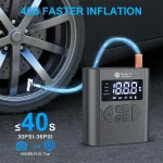 Tobys AC-P6 Tire Inflator Portable Air Compressor 20000mAh Battery & 12V DC Cordless Air Pump for Car Tires 150PSI - Image 3