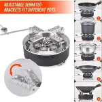 Toby's New Alloy Portable Picnic Camping Stove Windproof Design Gas Cooking Burner with Piezo Ignition and Carrying Case Foldable Stove for Outdoor Backpacking/Hiking/Picnic/Car - Image 7