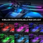 Toby's Dream color Acrylic Interior Car LED Strip 18 in 1 Light with Wireless APP RGB LEDs Fiber Optic Ambient Lighting Kits 16 Million Colors Sound Active Function Car Neon Lights - Image 2