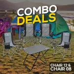 Tobys Set of 4 Folding Chairs With Folding Table - Lightweight Outdoor Camping Chair Table Set With Carry Bag Perfect For Outdoor - Image 10