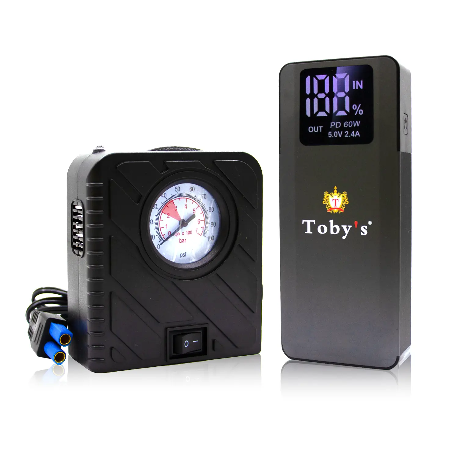 3-6.webp Toby's X20 (T66 Pro) Jump Starter With Compressor For Cars 16000mAh And 59.2WH Power Bank For Electronic Devices - Image 1