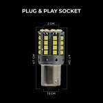 Tobys Super Bright Low Power 1156 44SMD LED Bulbs with 3030 Chip replacement for Back Up Reverse Brake Lights (White) - Image 4