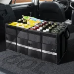 Toby's Car Trunk Organizer Foldable Waterproof Multi-Compartment Car Storage Organizer with Foldable Cover Reflective Strip - Image 3