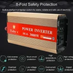 3000W Car Power Inverter 12V to 220V Ac Power Converter, LED Display, Modified Sine Wave Inverter For Laptop, Tablet, Solar System, Camping - Image 2