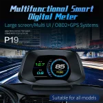 P19 Car HUD Head Up Display OBD2 GPS Additional Meter, Multi-Functional, Car Voltmeter, Water Thermometer, RPM, Boost Meter, OBDII - Image 4