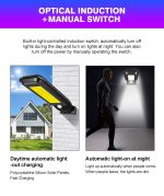 Tobys LED/COB Solar Light Wall Light Infrared Sensor PIR Motion Sensor IP65 Outdoor Wall Street Light Waterproof Light - Image 4