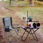 Tobys Set of 4 Folding Chairs With Folding Table - Lightweight Outdoor Camping Chair Table Set With Carry Bag Perfect For Outdoor - Image 4