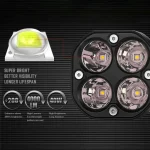 2 Pieces Laser Light 80W High Output Work Laser Projector Light 3 Inch Spot Light For Off-road, Die-Cast Aluminum Housing Material with IP67 Waterproof Rating - Image 2