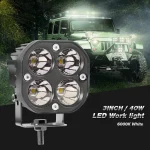 2 Pieces Laser Light 80W High Output Work Laser Projector Light 3 Inch Spot Light For Off-road, Die-Cast Aluminum Housing Material with IP67 Waterproof Rating - Image 4