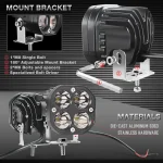 2 Pieces Laser Light 80W High Output Work Laser Projector Light 3 Inch Spot Light For Off-road, Die-Cast Aluminum Housing Material with IP67 Waterproof Rating - Image 5