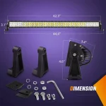240W 42 Inches Light Bar Combo Light, Floodlight, Spotlight, Aluminum Housing Material with IP67 Waterproof Resistance - Image 4