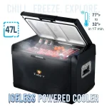 Toby's TR-47 Electric Cooler Portable Refrigerator Freezer Compact Fridge freezer Electric Cooler for Car RV Vehicle Boat Home Use Travel Camping Truck Party Picnic Outdoor (47 Liter) - Image 4