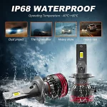 TBS DESIGN M8Pro 9007 2 Pieces Car LED Headlight Original 110W/Pair Power Pure White 6000K Color Temperature - Image 5