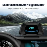 P19 Car HUD Head Up Display OBD2 GPS Additional Meter, Multi-Functional, Car Voltmeter, Water Thermometer, RPM, Boost Meter, OBDII - Image 5