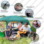 Toby's New 6-8 person double layer outdoor camping tent, A bedroom and a living room, family cabin (Green) - Image 7