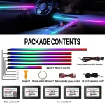 Toby's Dream color Acrylic Interior Car LED Strip 6 in 1 Light with Wireless APP RGB LEDs Fiber Optic Ambient Lighting Kits 16 Million Colors Sound Active Function Car Neon Lights - Image 5