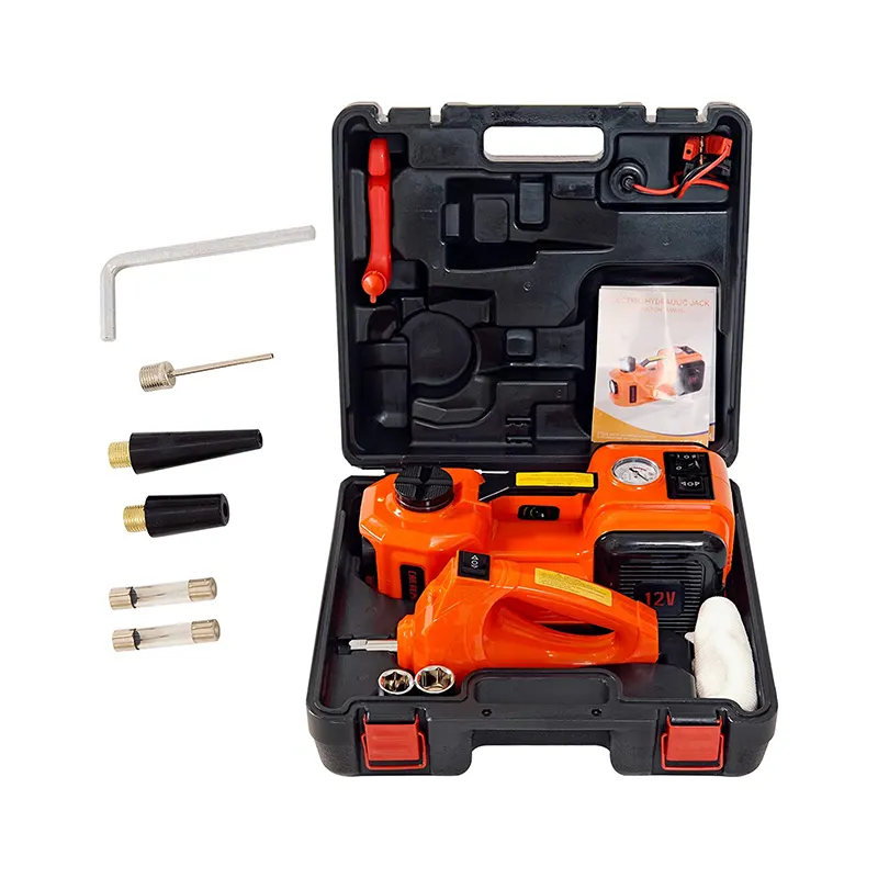 5-Ton-Jack-Amxshe1.webp 180W Electric Hydraulic Car Jack 5 Ton, 12V with Built-in Tire Inflatable Pump, Safety Hammer for Car Tire Repair Tool Kits, 2 Ways Car Power Supply - Image 1