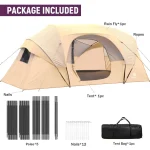 Toby's Tent 8-12 Person Camping Tents, Weather Resistant Family Tent, 2 Large Mesh Windows, Double Layer, Divided Curtain for Separated Room, Portable with Carry Bag ( Big) - Image 7