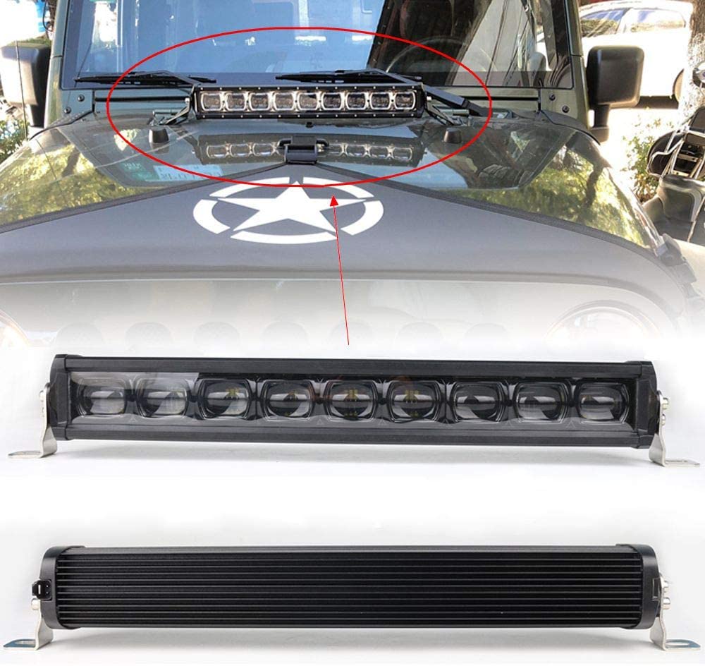 61CtDgx95RL._AC_SL1000_.jpg Laser TBS TGM 90W 21 Inch 6D Projector Lens LED Bull Bar Light Front Grille Driving Lamp with on/Off Wiring Harness Compatible with Offroad SUV ATV Truck Pickup Boat Jeep Wrangler JK - Image 1