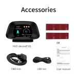 P19 Car HUD Head Up Display OBD2 GPS Additional Meter, Multi-Functional, Car Voltmeter, Water Thermometer, RPM, Boost Meter, OBDII - Image 7