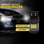 Tobys Super Bright Power T20 7443 42SMD LED Bulbs with 2835 Chip replacement for Back Up Reverse Brake Lights (White) - Image 7