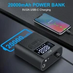 Tobys AC-P6 Tire Inflator Portable Air Compressor 20000mAh Battery & 12V DC Cordless Air Pump for Car Tires 150PSI - Image 7