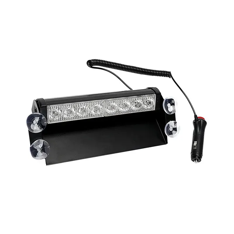 8-LED-Car-Dash-Dashboard-Amxshe9.webp 1Pcs 8 LED Car Dashboard Windshield Emergency Warning Flash Police Strobe Light with 12V Cigarette Lighter and Suction Cups - Image 1