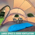 Toby's Tent 8-12 Person Camping Tents, Weather Resistant Family Tent, 2 Large Mesh Windows, Double Layer, Divided Curtain for Separated Room, Portable with Carry Bag ( Big) - Image 3