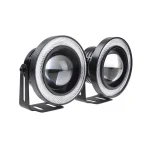 89mm Car Angel Eyes Fog Lights DRL Day Running Light LED Fog Lamps