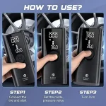 Tobys AC-P5 Tire Inflator Portable Air Compressor Upgrade 8000mAh Electric Air Pump for Car 150-PSI - Image 12