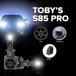 Toby's New S85 PRO 2024 Upgraded 9005/HB3 170W Tested LED Headlight Bulbs,17000LM/pair Super Bright, Headlights Conversion Kit 6500K Xenon White, Halogen Replacement with Fan ,Pack of 2 - Image 3