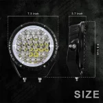 2 Pieces 9-inches 96W LED Work Light Combo Light Floodlight Spotlight With DRL, Aluminum Die-Cast Housing Material with 7200Lm Lumens - Image 4
