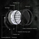 2 Pieces 9-inches 96W LED Work Light Combo Light Floodlight Spotlight With DRL, Aluminum Die-Cast Housing Material with 7200Lm Lumens - Image 7