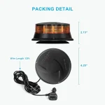 4.2Inches Amber Beacon Light, 19W LED Emergency Strobe Lights for Vehicles, 7 Flashing Modes Safety Warning Lights Magnetic, Polycarbonate Lens Material with IP67 Waterproof Rating - Image 7