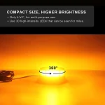 4.2Inches Amber Beacon Light, 19W LED Emergency Strobe Lights for Vehicles, 7 Flashing Modes Safety Warning Lights Magnetic, Polycarbonate Lens Material with IP67 Waterproof Rating - Image 8