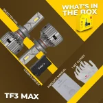 Tobys TF3 Max 2 Pieces H7 150W LED Headlight Bulb Assembly 15000 Lumens Xtreme Bright With Color Temperature 6500K - Image 4