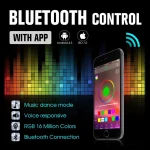 7 Inches 120W Bluetooth RGB LED Headlight High/Low Beam Halo Angel Eyes With DRL, IP67 Waterproof Rating with Aluminum Housing Material - Image 4